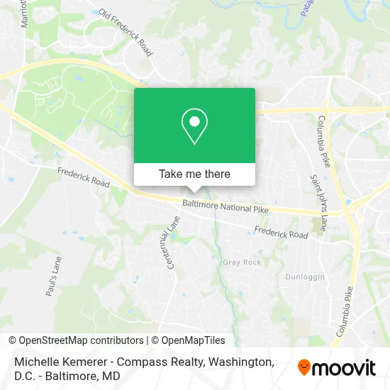 Michelle Kemerer - Compass Realty map
