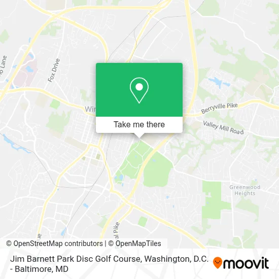 Jim Barnett Park Disc Golf Course map