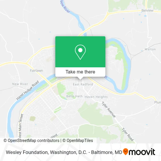 Wesley Foundation map
