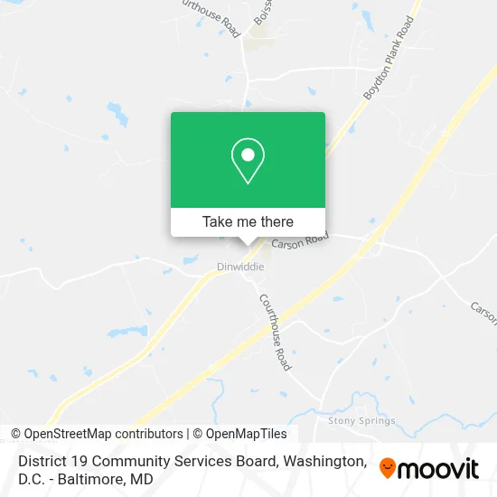 District 19 Community Services Board map