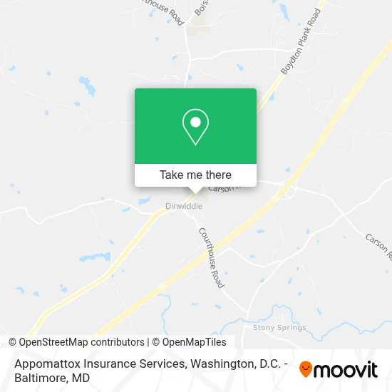 Appomattox Insurance Services map