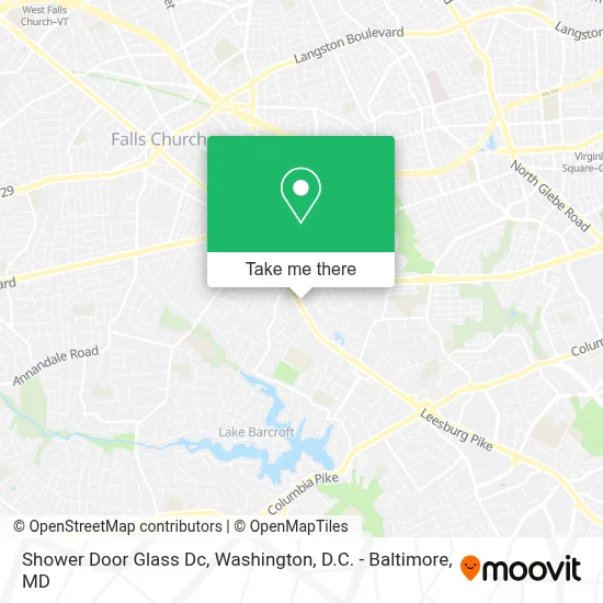 Shower Door Glass Dc map