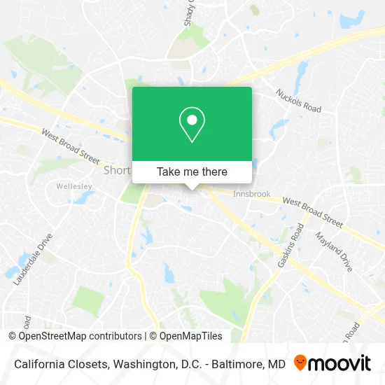 California Closets map