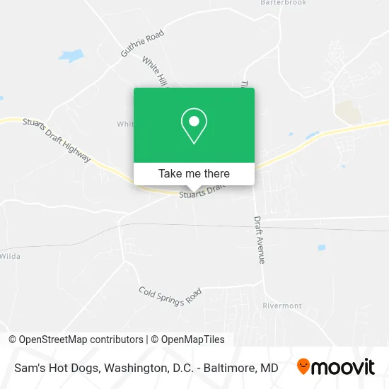 Sam's Hot Dogs map
