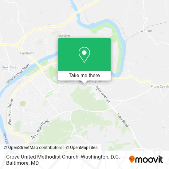 Grove United Methodist Church map