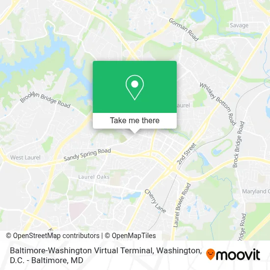 Baltimore-Washington Virtual Terminal map