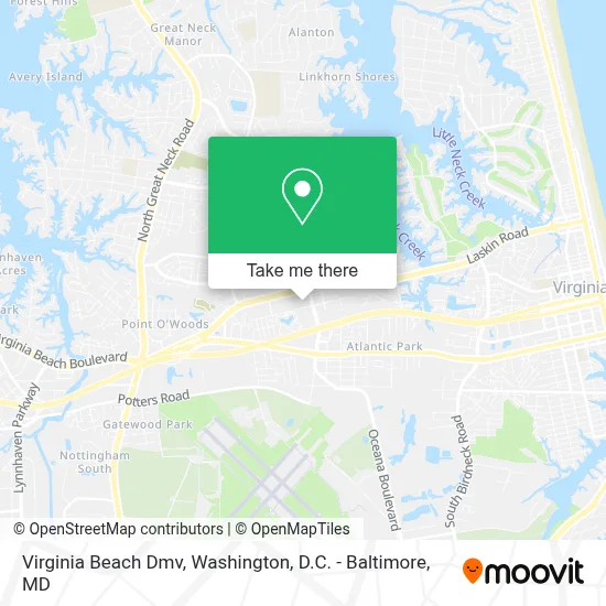 Virginia Beach Dmv map