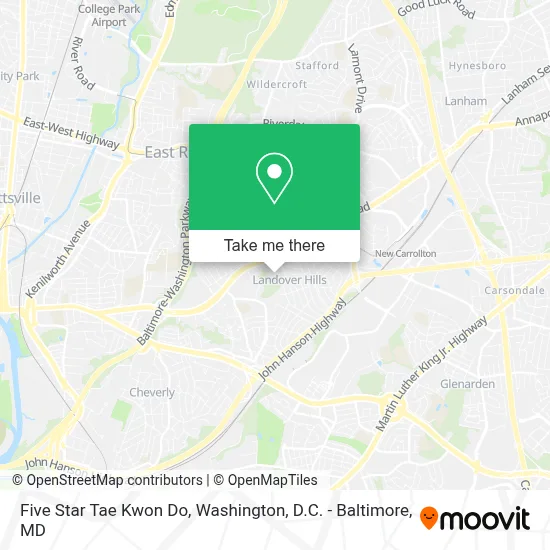 Five Star Tae Kwon Do map