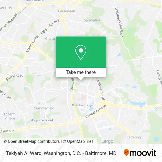 Tekiyah A. Ward map