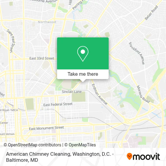 American Chimney Cleaning map