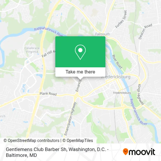 Gentlemens Club Barber Sh map