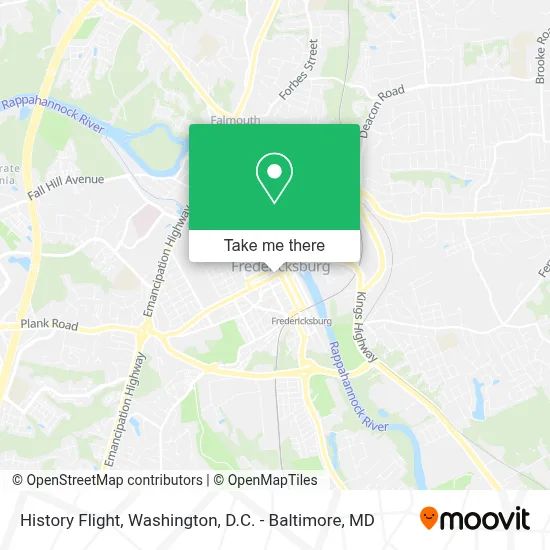 History Flight map