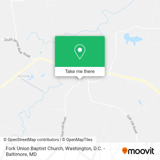 Fork Union Baptist Church map