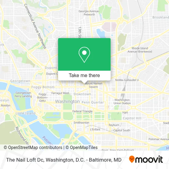 The Nail Loft Dc map