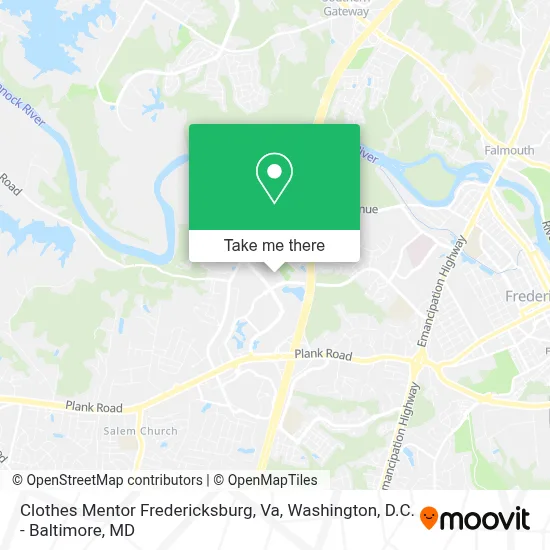 Clothes Mentor Fredericksburg, Va map