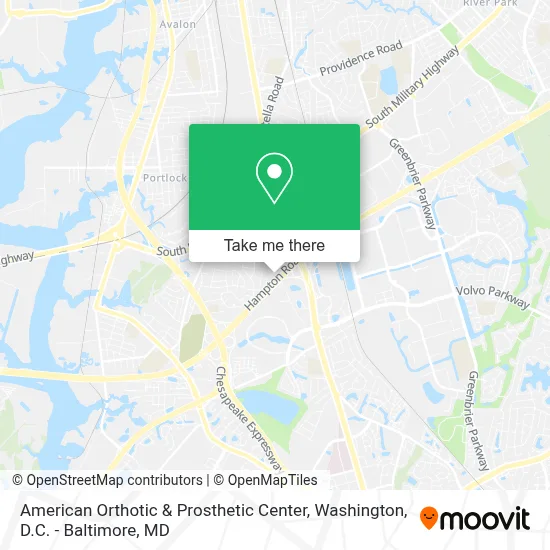 American Orthotic & Prosthetic Center map