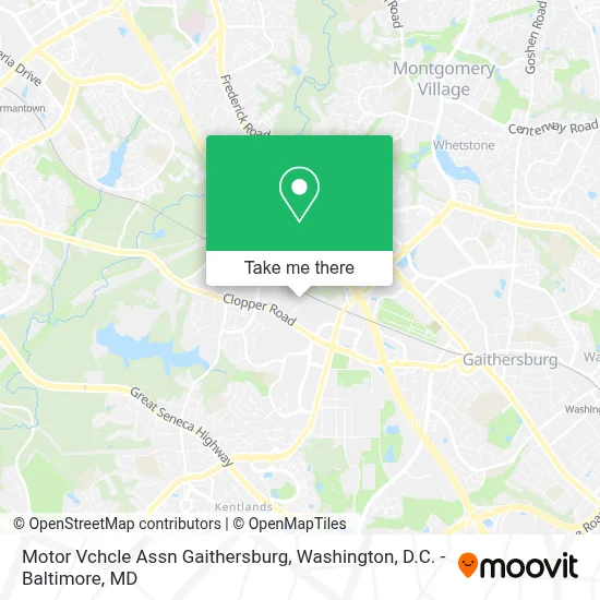 Motor Vchcle Assn Gaithersburg map