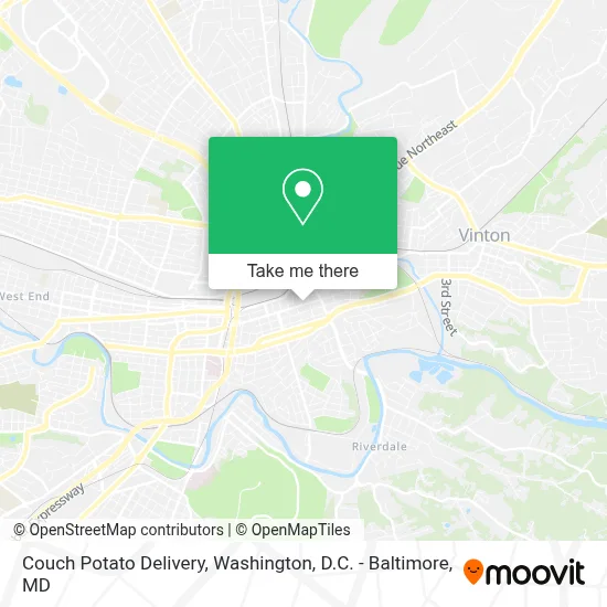 Couch Potato Delivery map