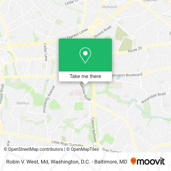 Robin V. West, Md map
