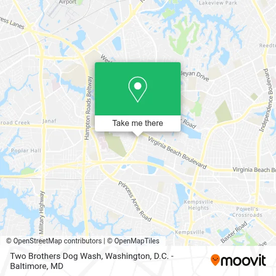 Two Brothers Dog Wash map