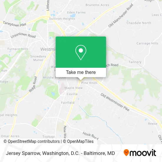 Jersey Sparrow map