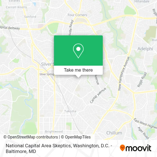 National Capital Area Skeptics map
