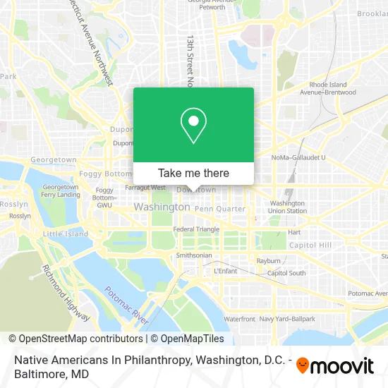 Native Americans In Philanthropy map