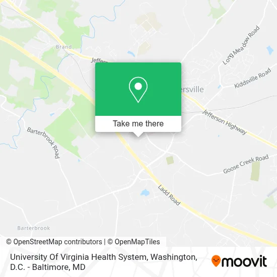 University Of Virginia Health System map