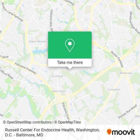 Russell Center For Endocrine Health map