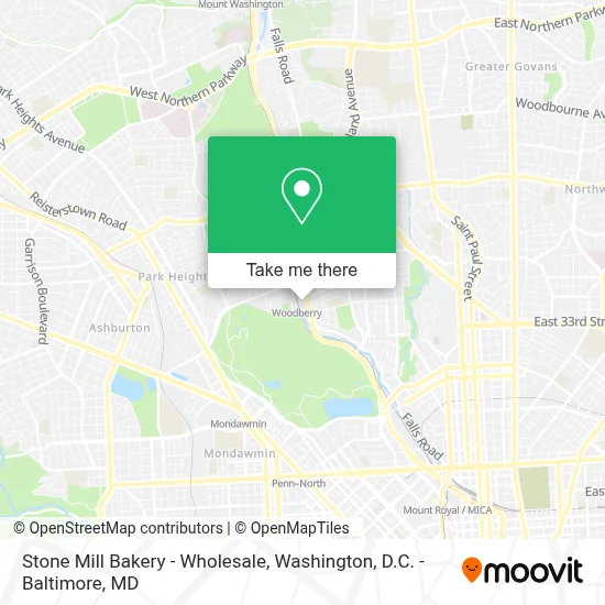 Stone Mill Bakery - Wholesale map