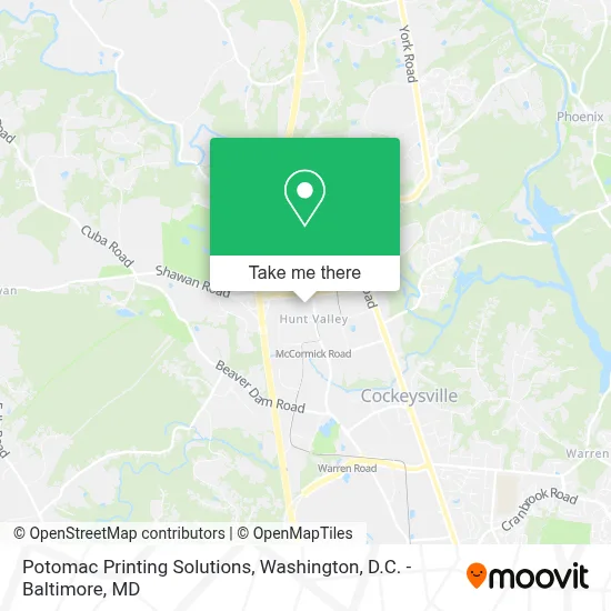 Potomac Printing Solutions map