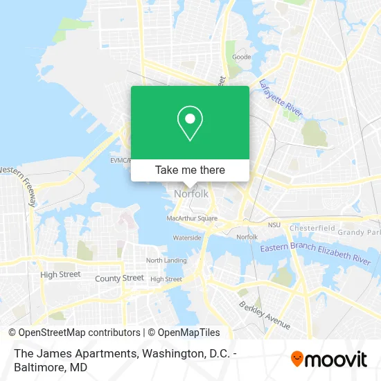 The James Apartments map