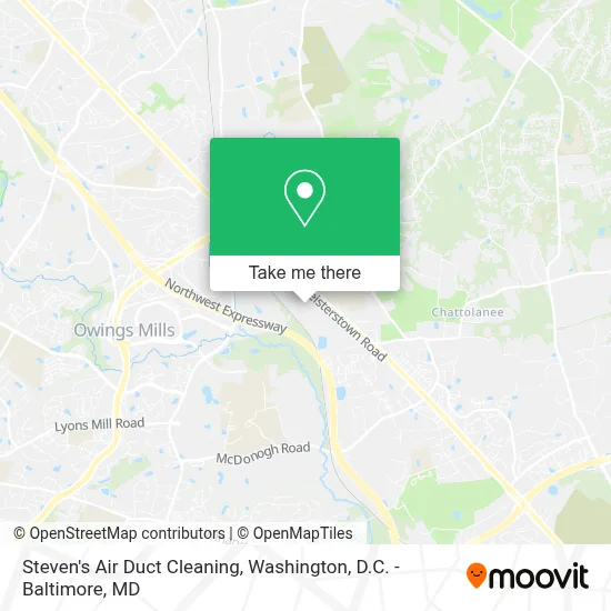 Steven's Air Duct Cleaning map