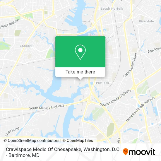 Crawlspace Medic Of Chesapeake map