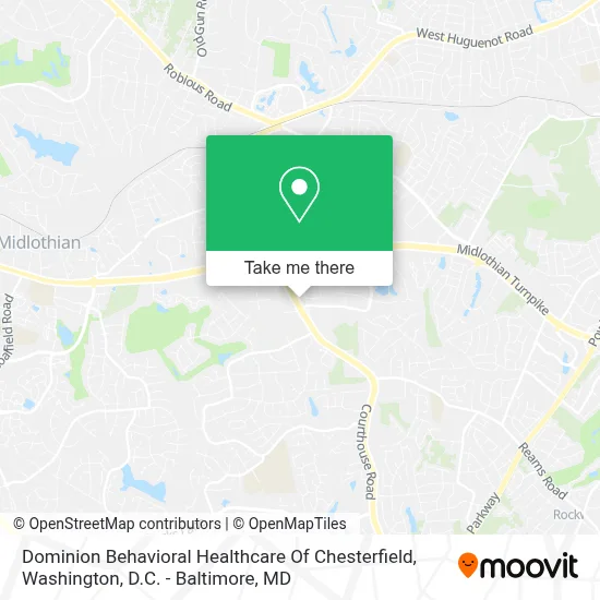 Dominion Behavioral Healthcare Of Chesterfield map