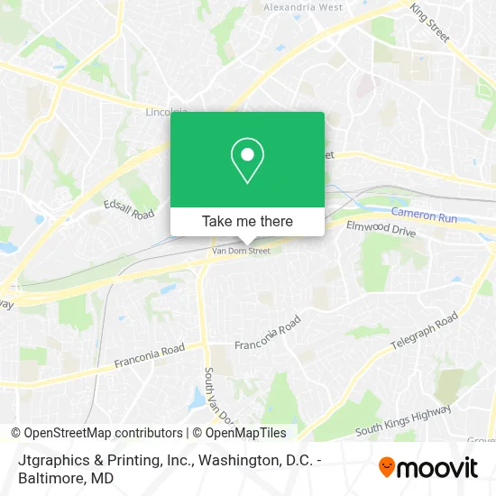 Jtgraphics & Printing, Inc. map