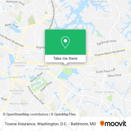 Towne Insurance map