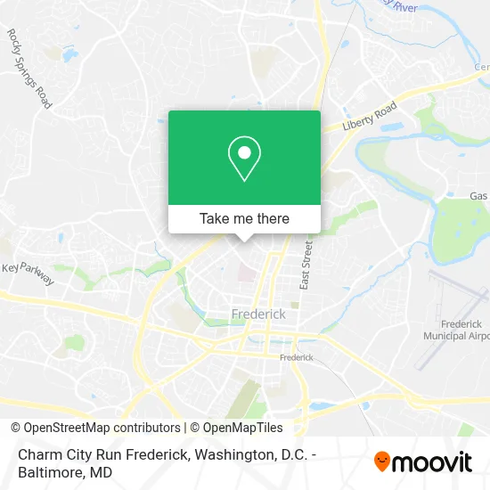 Charm City Run Frederick map