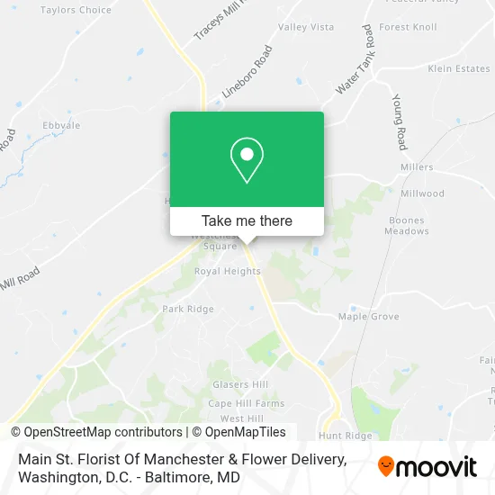 Main St. Florist Of Manchester & Flower Delivery map