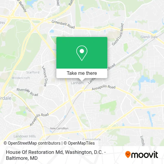 House Of Restoration Md map