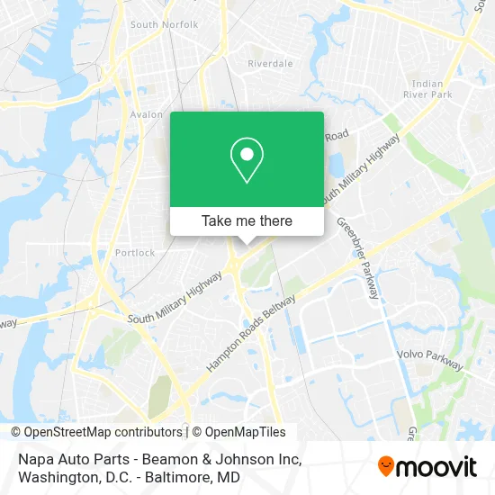 Napa Auto Parts - Beamon & Johnson Inc map