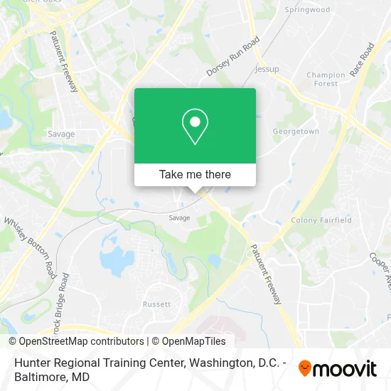 Hunter Regional Training Center map