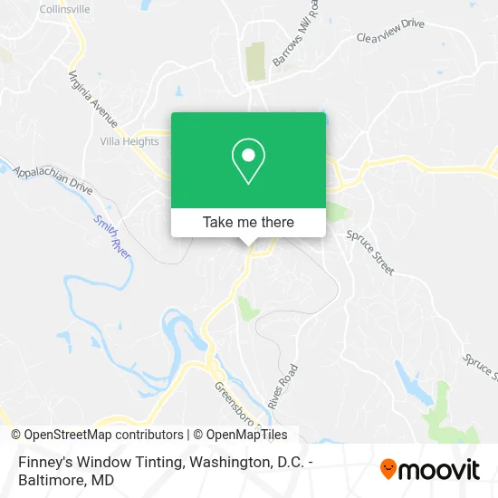 Finney's Window Tinting map