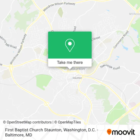 First Baptist Church Staunton map