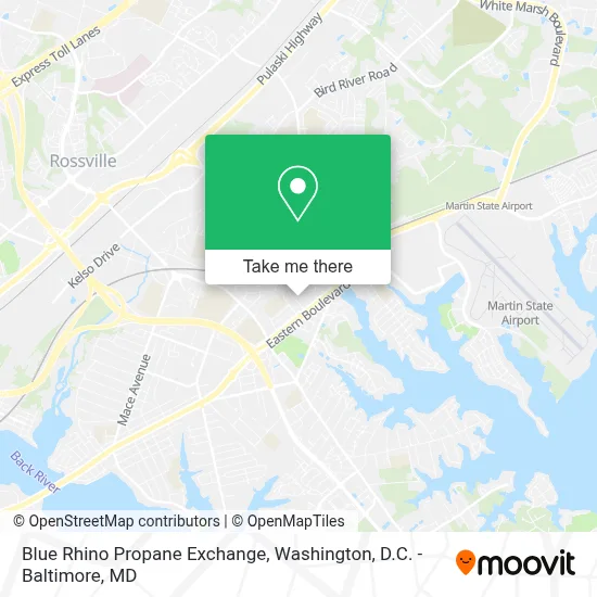 Blue Rhino Propane Exchange map