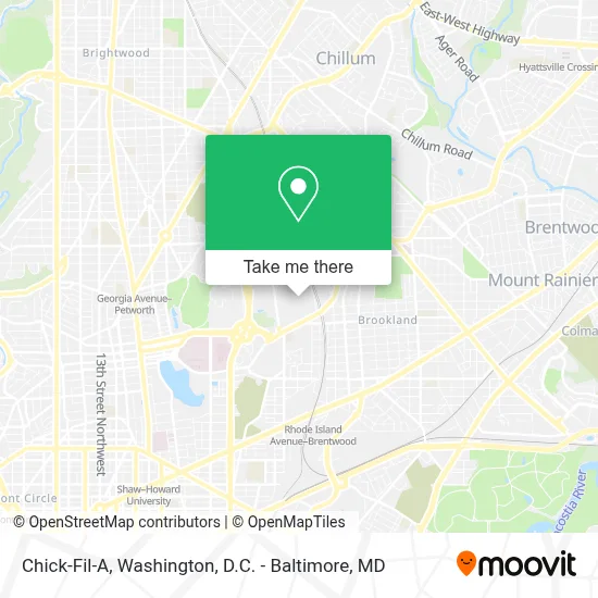 Chick-Fil-A map