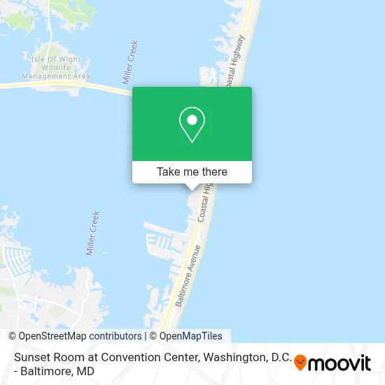 Sunset Room at Convention Center map