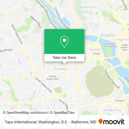 Taps International map