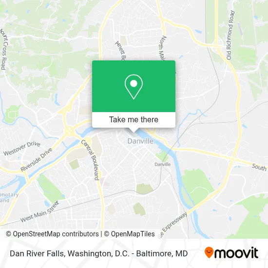 Dan River Falls map