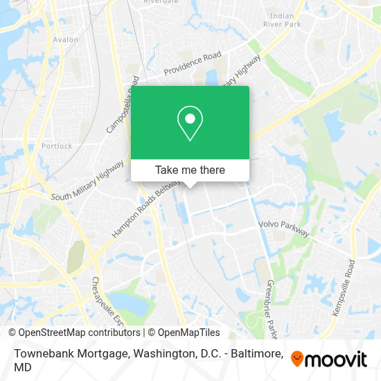 Townebank Mortgage map